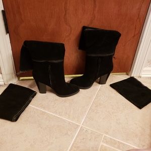 Size 5 Shoedazzle Black zipper boots